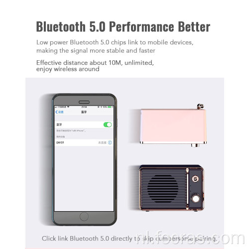 Retro Bluetooth-luidspreker met radio